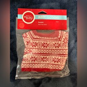 Scentsy Buddy clothing Red and White Sweater